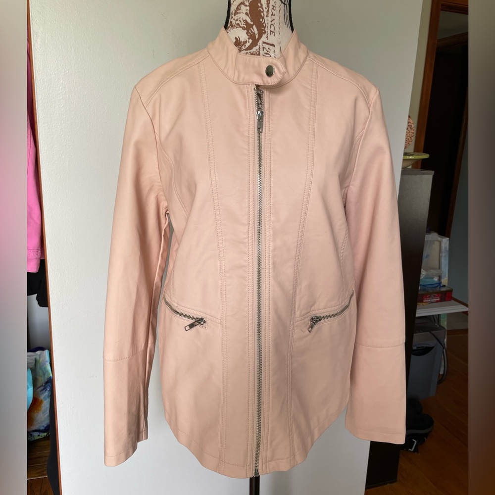 Tudor Court Faux Leather Jacket, Size S